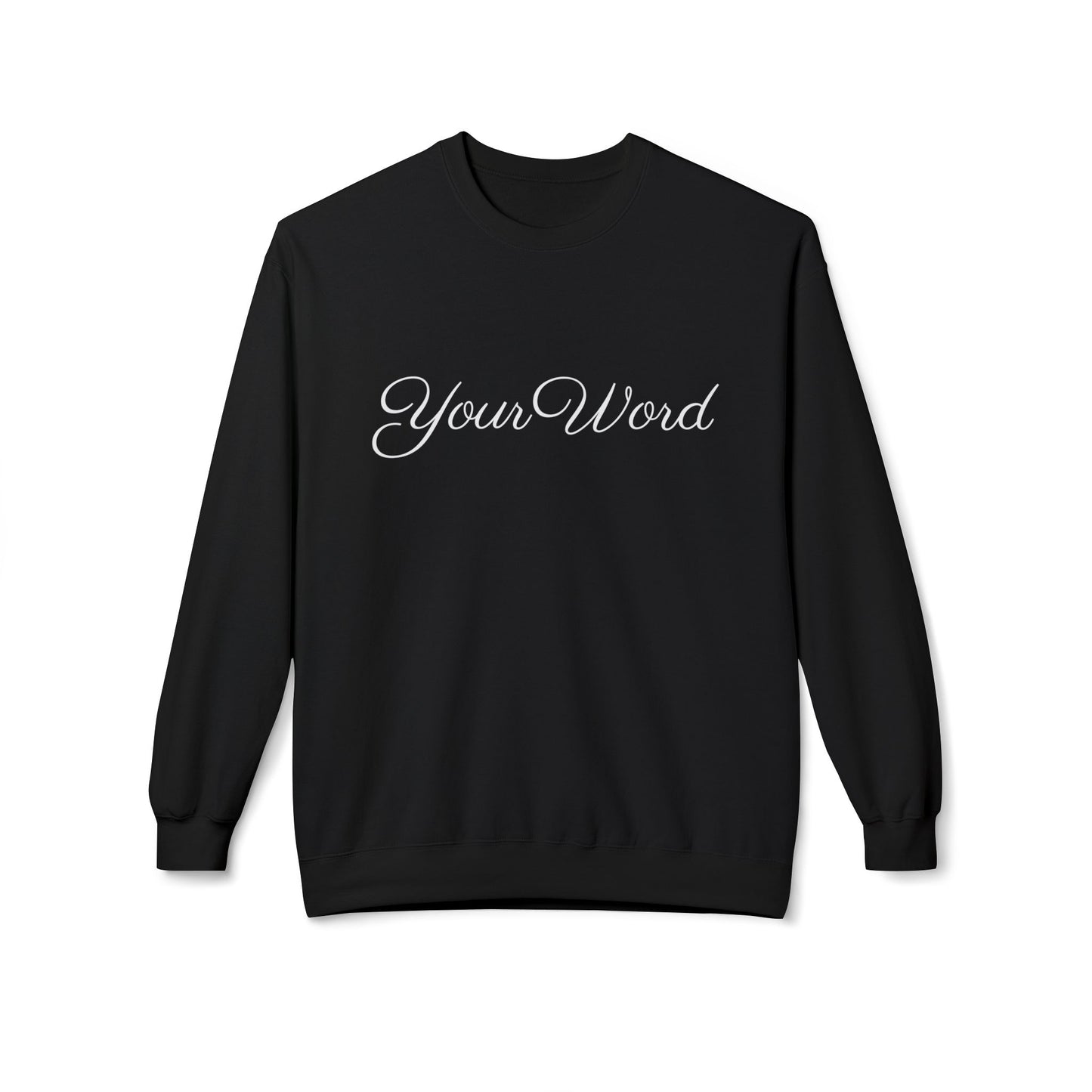 Unisex Softstyle Sweatshirt (Black) - Cute Cursive