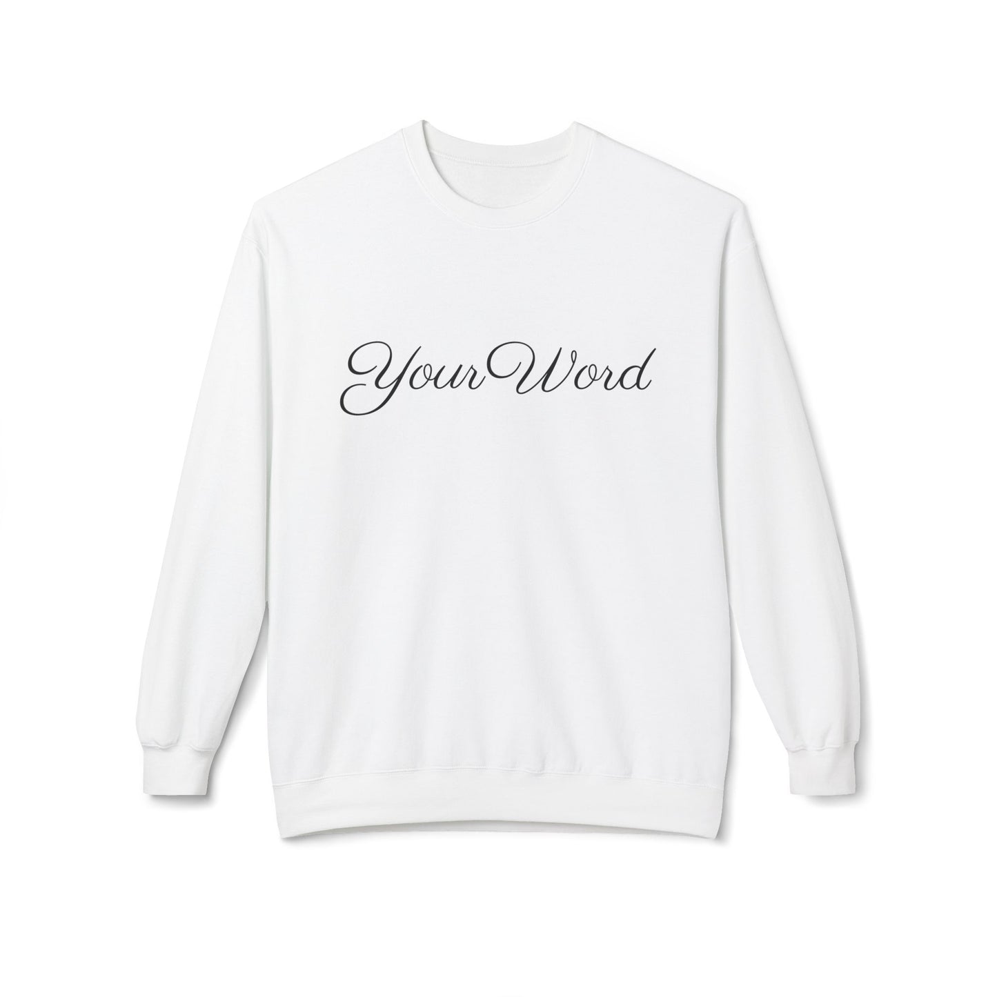 Unisex Softstyle Sweatshirt (White) - Cute Cursive