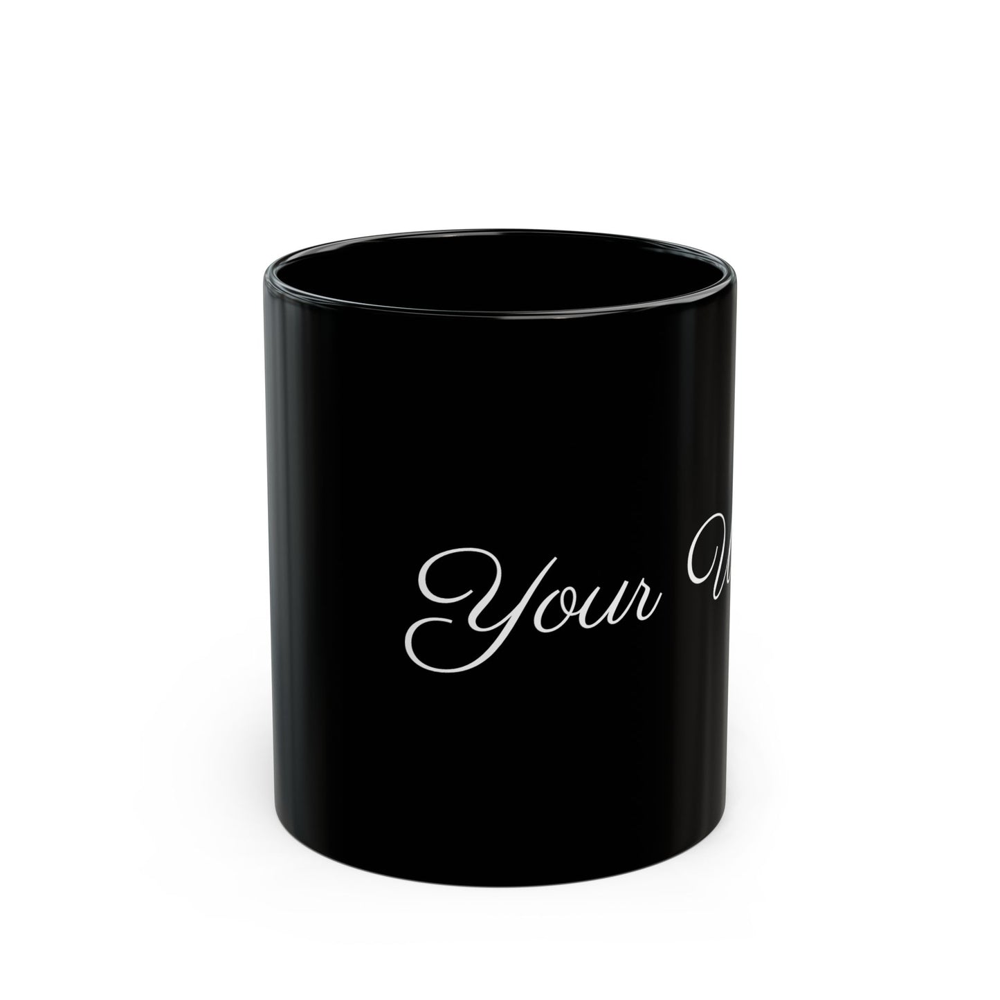 Voila Mug – Ceramic (11oz & 15oz, Black) - Cute Cursive