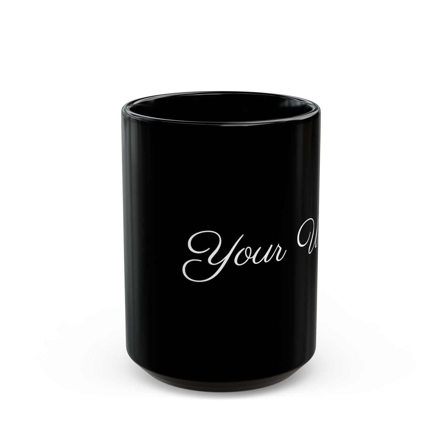 Voila Mug – Ceramic (11oz & 15oz, Black) - Cute Cursive
