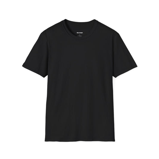 Unisex Softstyle French T-Shirt (Black) - Cute Cursive