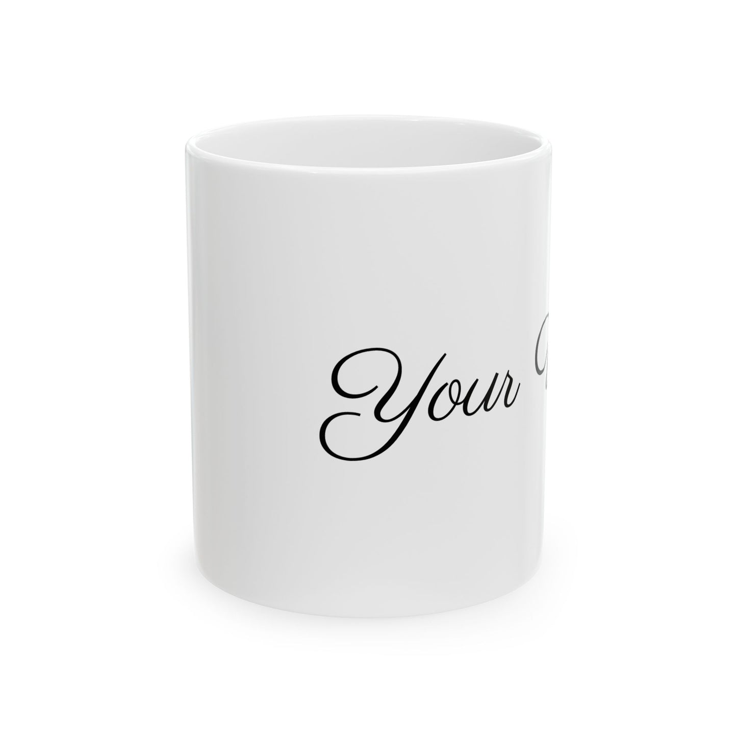 Voila Mug – Ceramic (11oz & 15oz, White) - Cute Cursive