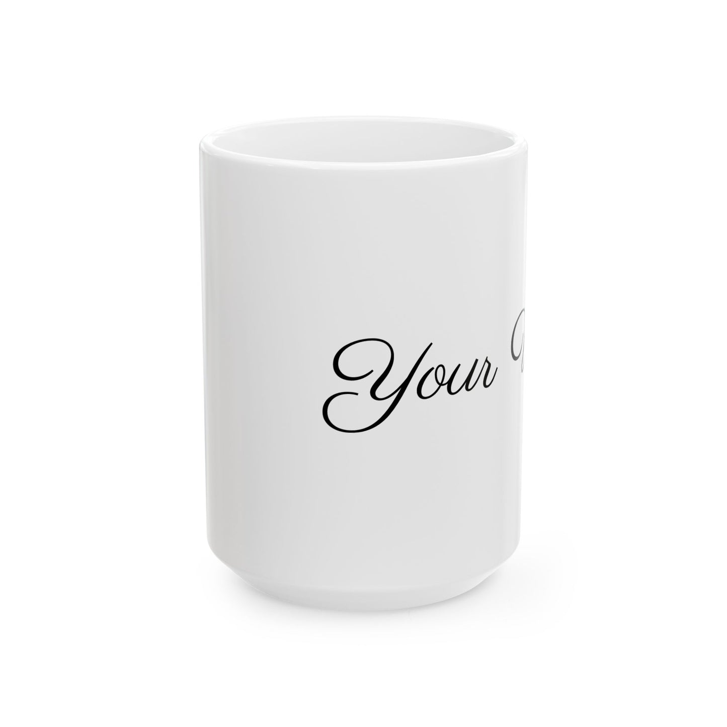 Voila Mug – Ceramic (11oz & 15oz, White) - Cute Cursive